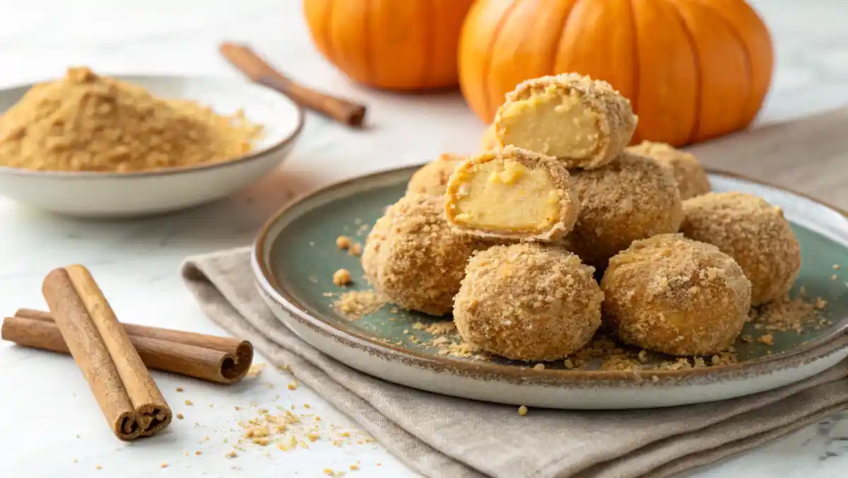 No Bake Pumpkin Cheesecake Balls