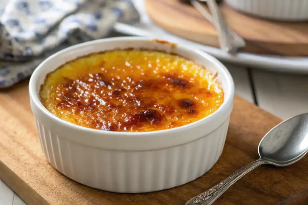 Crab brûlée served in a ramekin